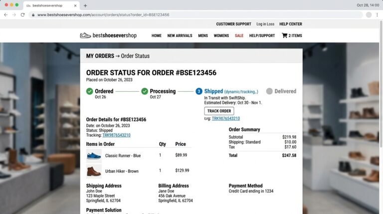 BestShoeSeverShop Order Status