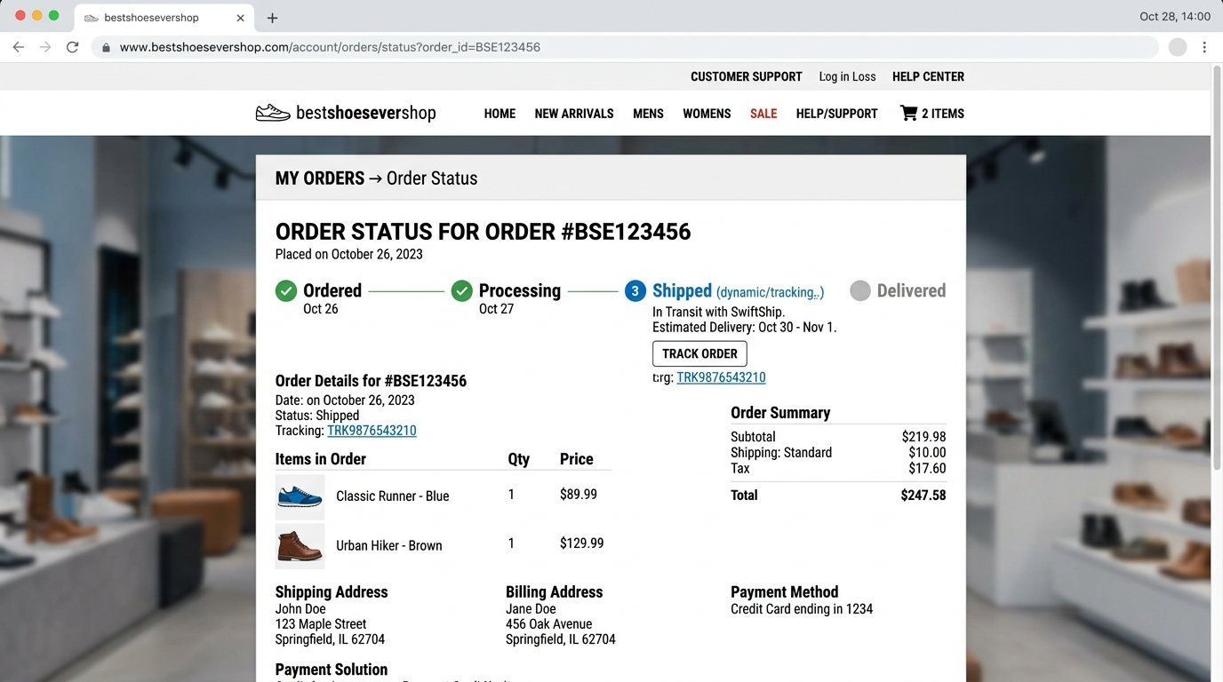 BestShoeSeverShop Order Status